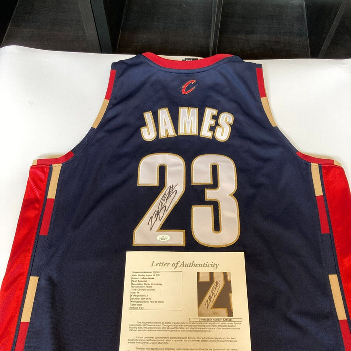 Lebron James Signed Cleveland Cavaliers Adidas Game Model Jersey JSA COA