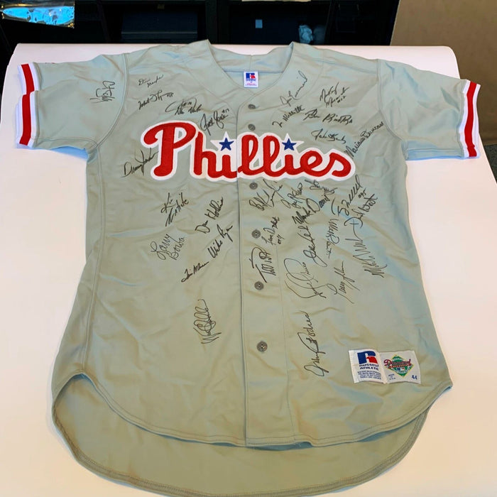 1993 Philadelphia Phillies NL Champs Team Signed Authentic Jersey 30+ Sigs JSA