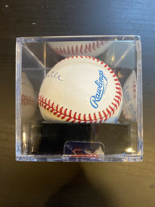 Beautiful Mickey Charles Mantle Signed Baseball PSA DNA Graded N Mint 8.5