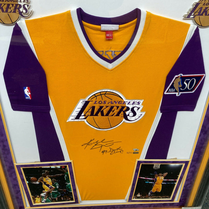 Kobe Bryant "1997 Dunk Champ" Signed Los Angeles Lakers Jersey Framed Panini COA