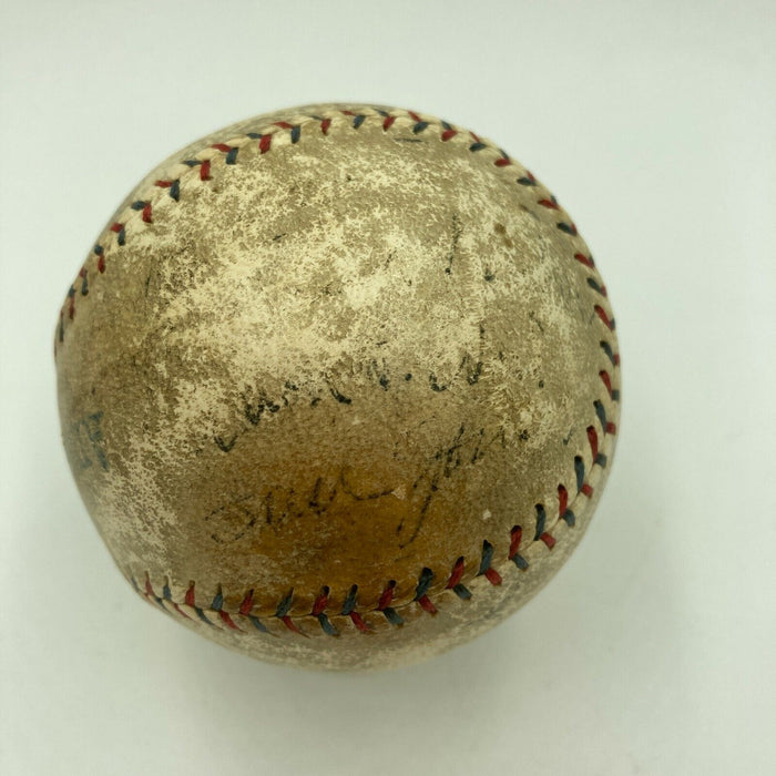 1922 New York Yankees AL Champs Team Signed Baseball Miller Huggins JSA COA