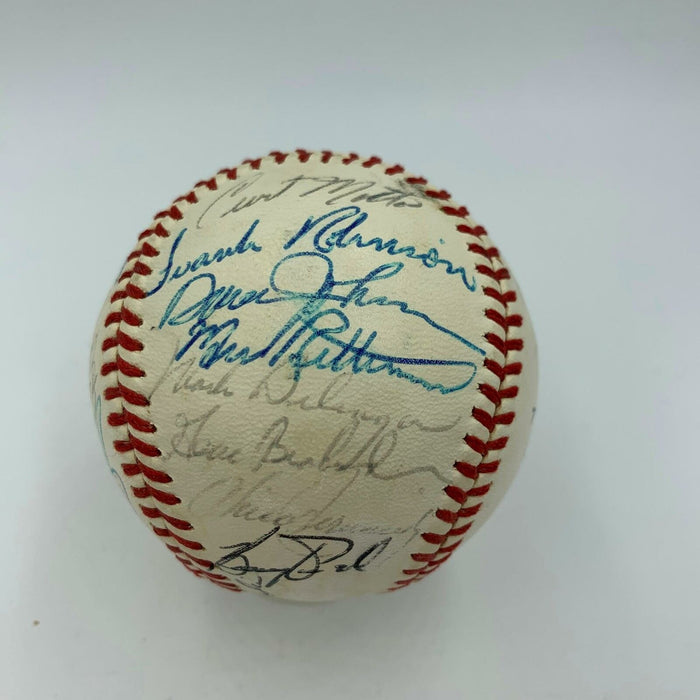 1968 Baltimore Orioles Team Signed Baseball Brooks & Frank Robinson Earl Weaver