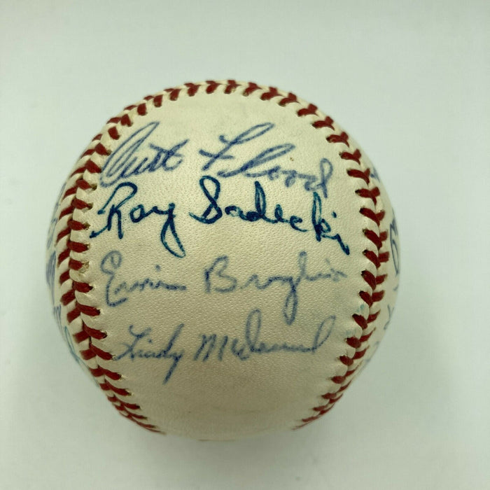 1960 St. Louis Cardinals Team Signed Baseball Stan Musial Curt Flood JSA COA