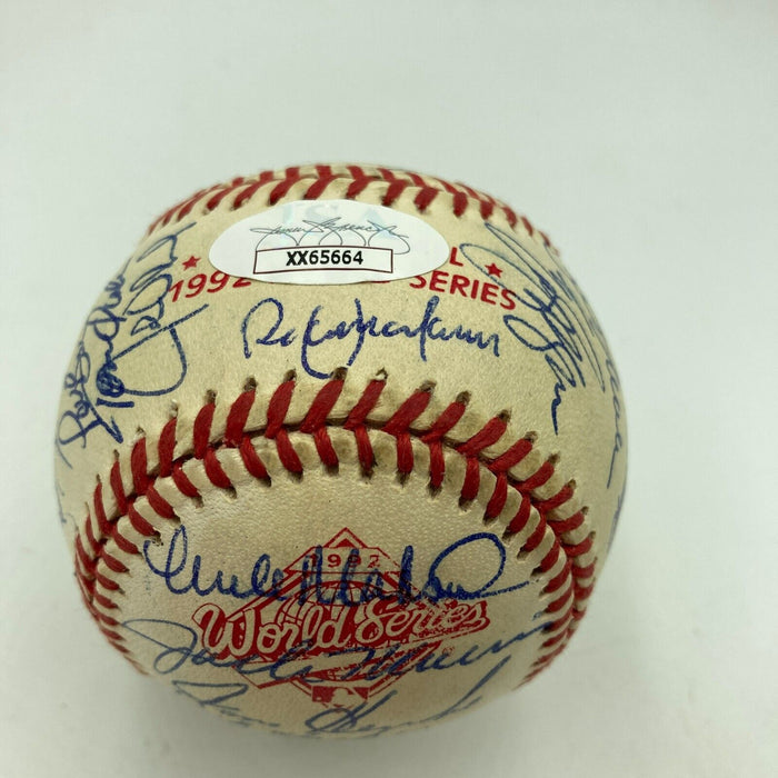 1992 Toronto Blue Jays World Series Champs Team Signed W.S. Baseball JSA COA