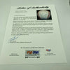 Beautiful Roberto Clemente Joe Dimaggio HOF Legends Signed Baseball PSA DNA COA