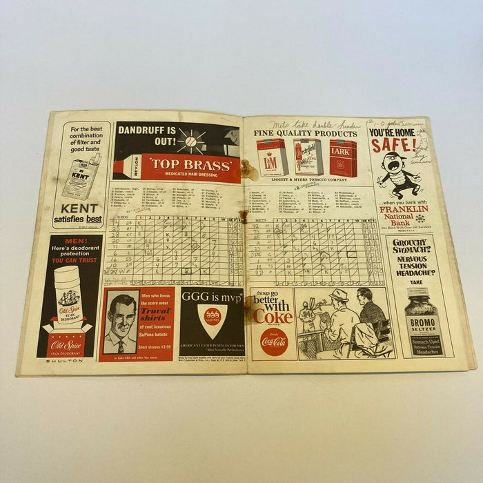 1964 New York Mets Signed Vintage Program With Original Ticket