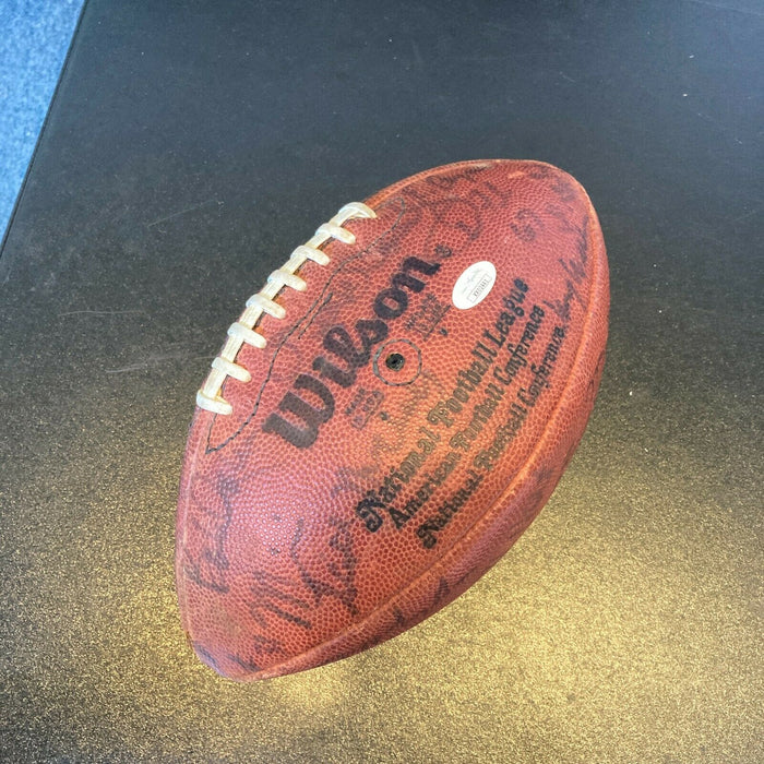 1986 Cleveland Browns Team Signed Wilson Official NFL Game Football 30+ Sigs JSA