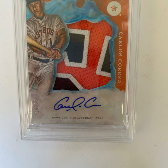 2017 Topps Inception Carlos Correa Auto Jumbo Patch RC #10/25 PSA 9 Mint