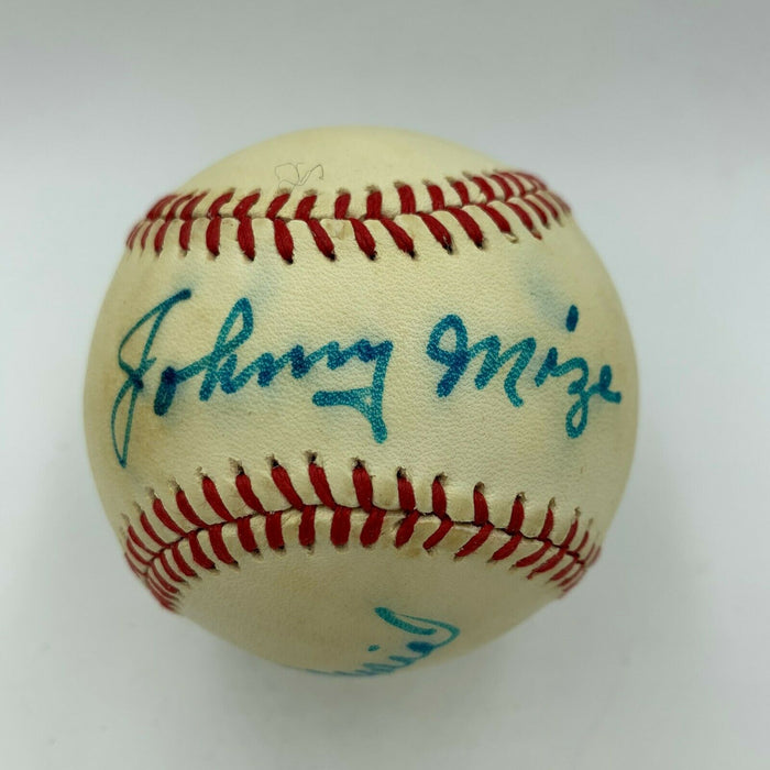 Stan Musial & Johnny Mize Signed Vintage National League Feeney Baseball JSA COA