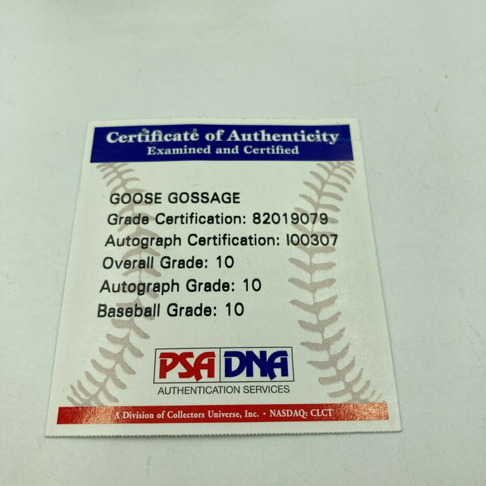 Rich Goose Gossage Full Name Signed MLB Baseball PSA DNA Graded GEM MINT 10