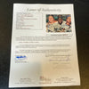 Mickey Mantle Willie Mays & Duke Snider Signed 8x10 Photo With JSA COA