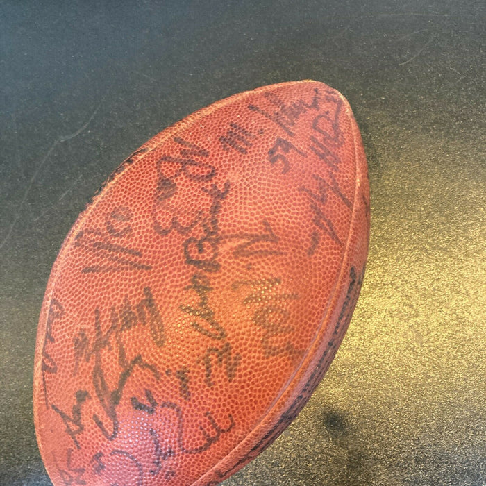 1986 Cleveland Browns Team Signed Wilson Official NFL Game Football 30+ Sigs JSA
