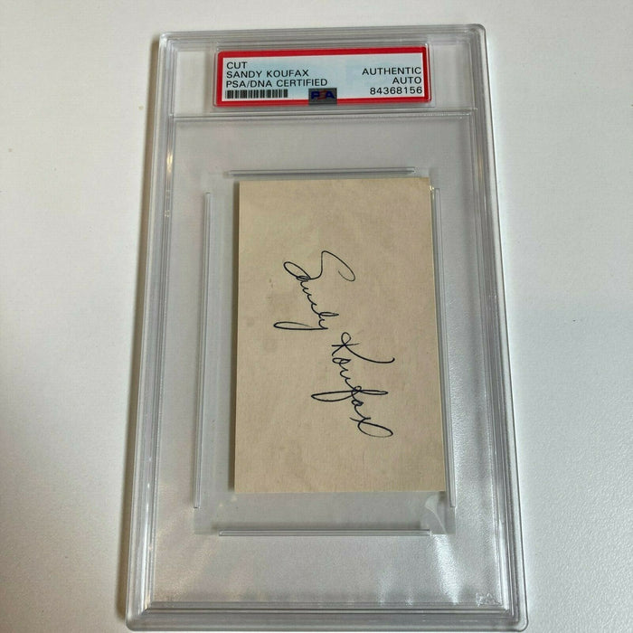 Sandy Koufax 1950's Rookie Era Signed Autographed Index Card PSA DNA