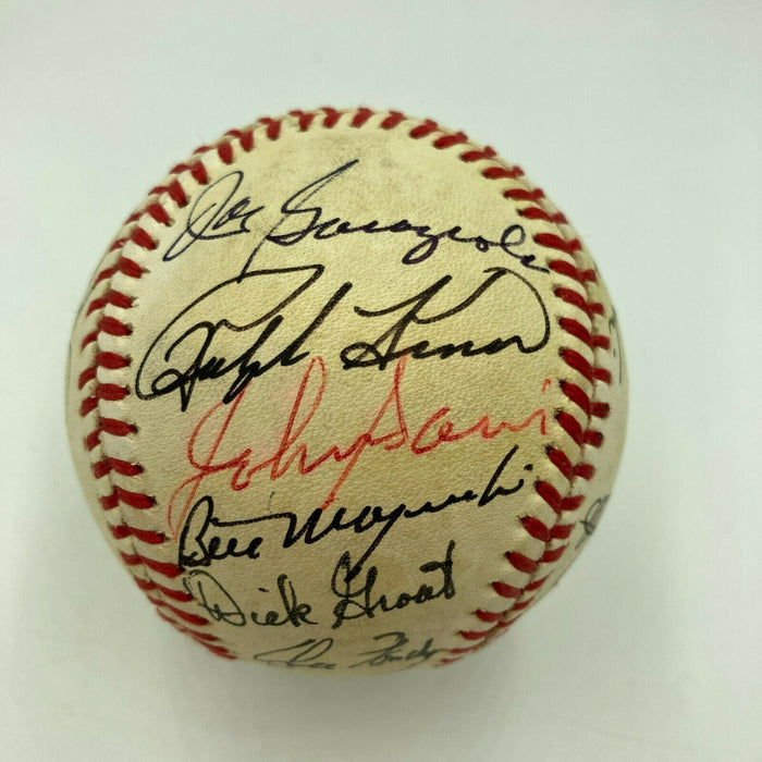 Hall Of Fame Multi Signed Cracker Jack Old Timers Game Baseball Beckett COA