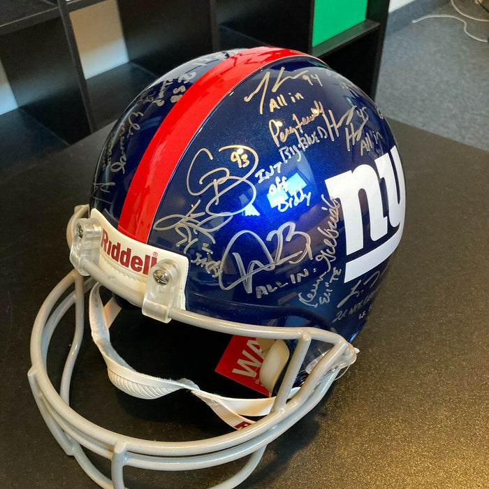 Stunning 2011 New York Giants Super Bowl Champs Team Signed Helmet Steiner COA