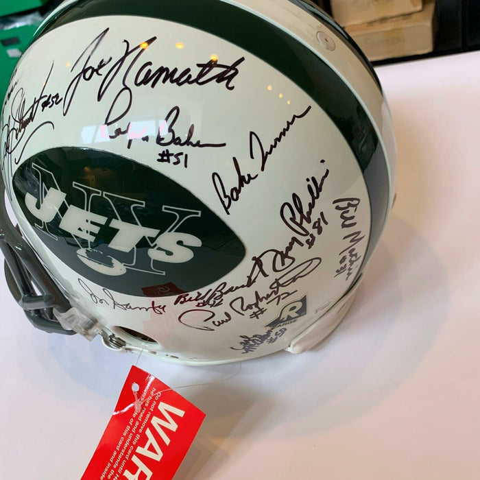 1969 New York Jets Super Bowl Champs Team Signed Full Size Helmet Steiner COA