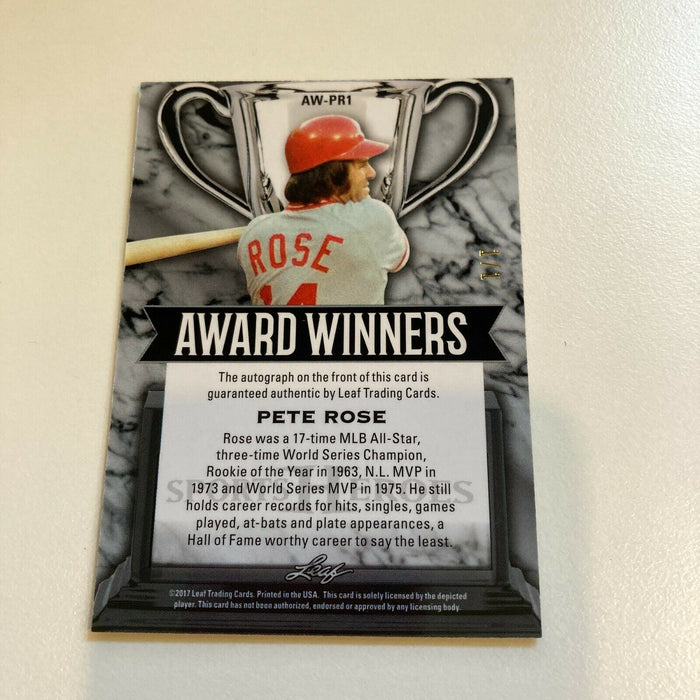 2017 Leaf Sports Heroes Pete Rose #1/1 One Of One Auto Signed Baseball Card