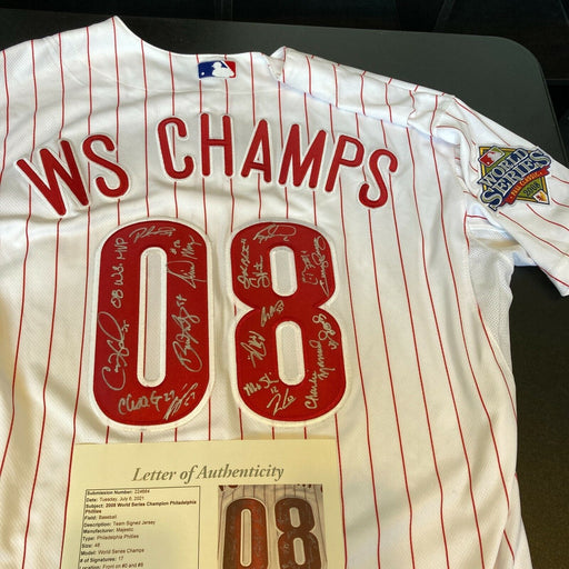 2008 Philadelphia Phillies World Series Champs Team Signed Jersey With JSA COA