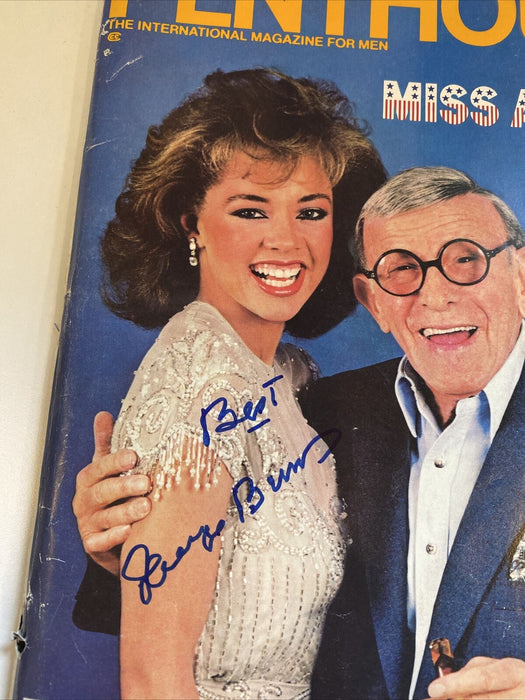 George Burns Signed Autographed 1984 Penthouse Magazine With JSA COA