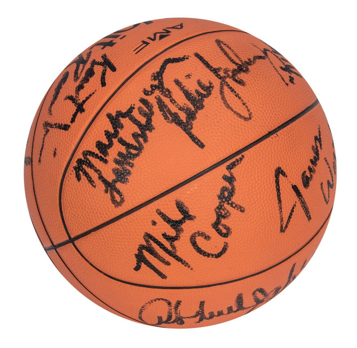 1982 Los Angeles Lakers Team Signed Basketball Magic Johnson Kareem Jabbar JSA
