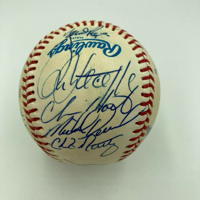 1993 Baltimore Orioles Team Signed Baseball Cal Ripken Jr. Mike Mussina JSA COA