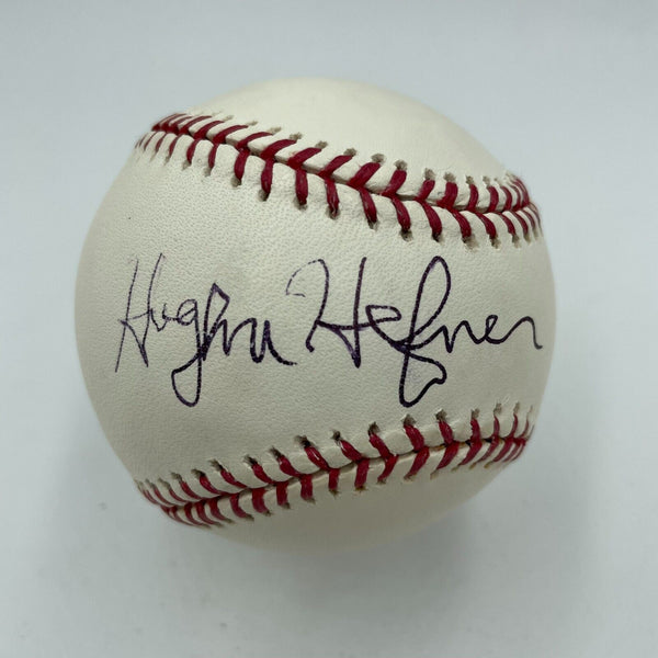 Hugh Hefner Signed Autographed Major League Baseball Playboy With JSA COA