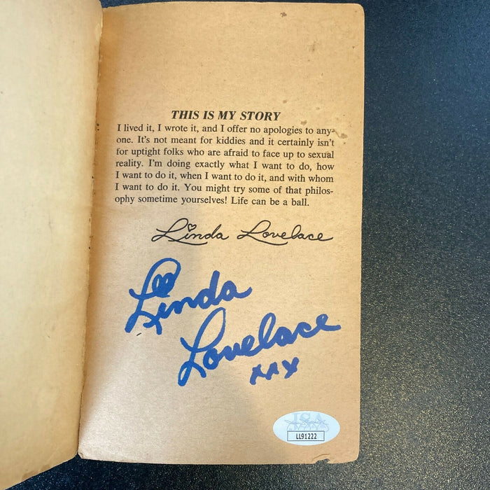 Linda Lovelace Signed Autographed Vintage Book With JSA COA