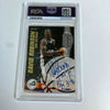 1997 Press Pass Double Threat Tim Duncan David Robinson ROOKIE AUTO 71/100 PSA