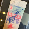 Carl Yastrzemski Signed 1975 World Series Ticket Carlton Fisk Home Run SGC