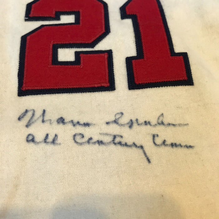 Warren Spahn "All Century Team" Signed Milwaukee Braves Jersey PSA DNA & JSA COA