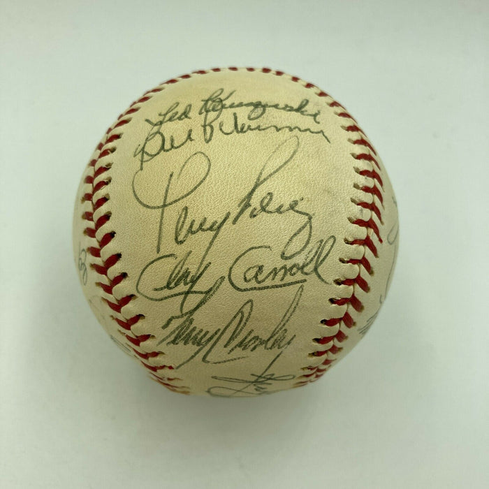 1975 Cincinnati Reds World Series Champs Team Signed Baseball Beckett COA