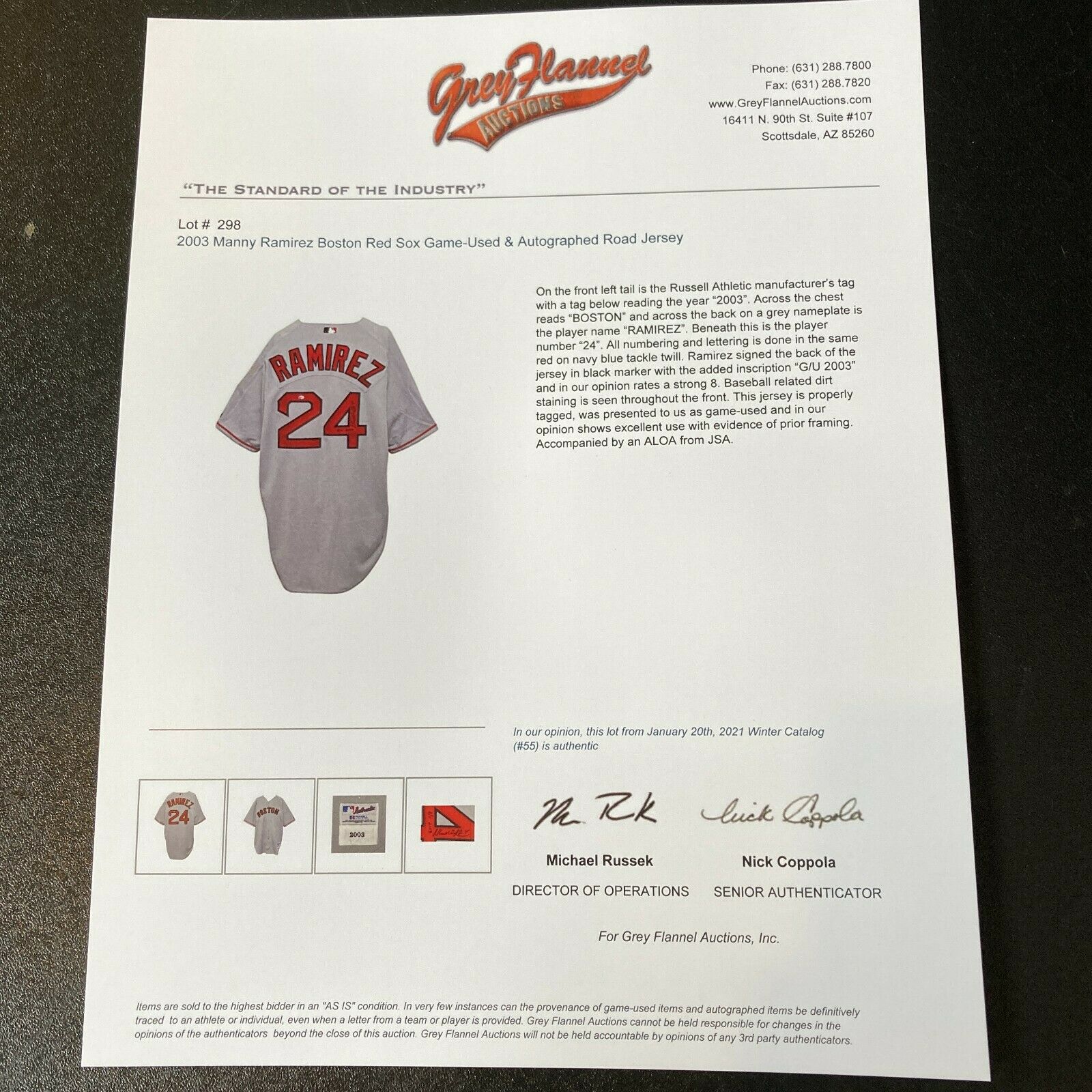 Manny Ramirez SIGNED Boston Red Sox jersey w/COA for Sale in Aurora, CO -  OfferUp