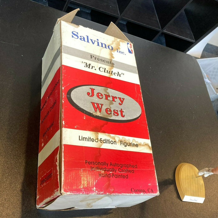 Jerry West Signed Autographed Salvino Statue Action Figure With Box