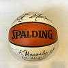 Hall Of Fame Multi Signed Basketball 11 Sigs James Worthy Parish Bing Greer JSA