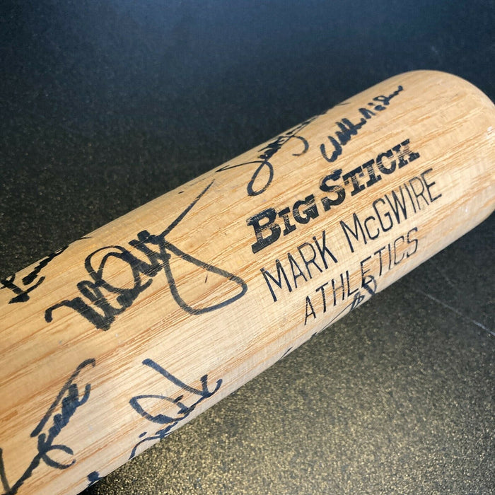 1990 Oakland A's Team Signed Mark Mcgwire Game Issued Baseball Bat PSA DNA COA
