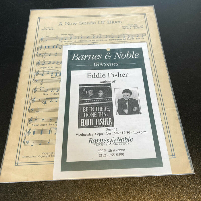 Eddie Fisher Signed Autographed Vintage 1950's Program