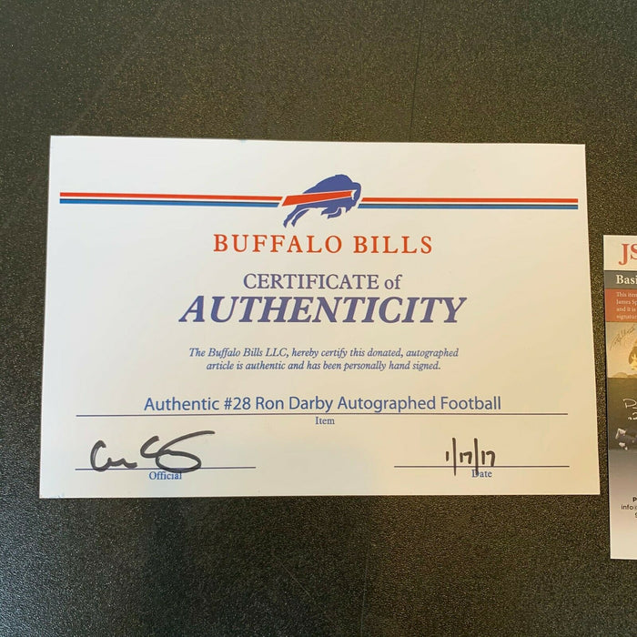 Ronald Darby #28 Signed NFL Wilson Game Football With JSA COA Buffalo Bills