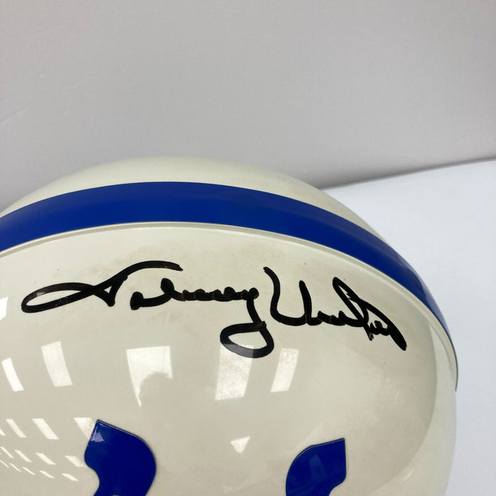 Beautiful Johnny Unitas Signed Full Size Authentic Baltimore Colts Helmet JSA
