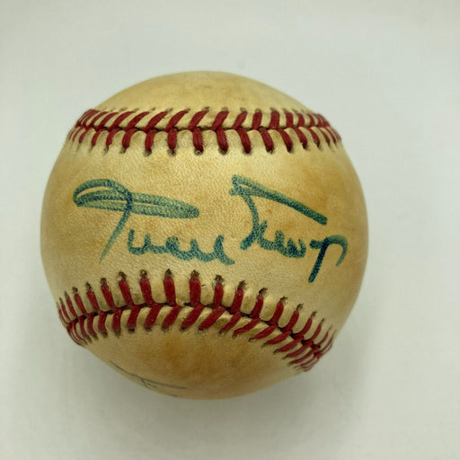 Willie Mays & Reggie Jackson Signed National League Feeney Baseball JSA COA