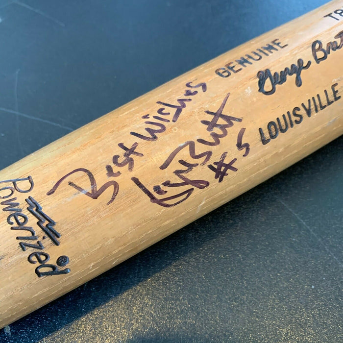 1980 George Brett Signed Game Used Louisville Slugger Baseball Bat MEARS COA