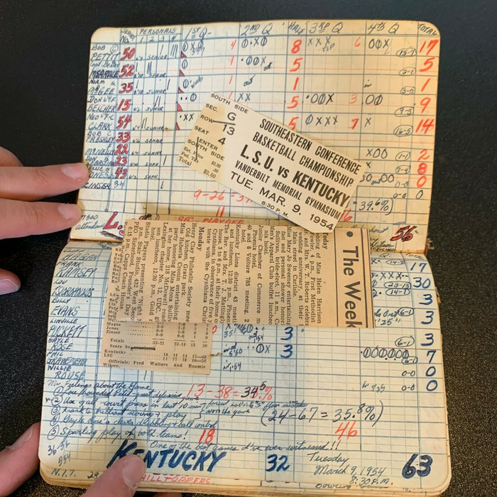 1953-54 Kentucky Wildcats Team Signed Scrapbook From Lou Tsioropoulos JSA COA