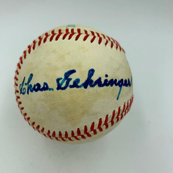 1935 Detroit Tigers World Series Champs Signed Baseball Hank Greenberg JSA COA