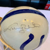 Vintage Johnny Unitas Signed Authentic Full Size Colts Game Model Helmet JSA COA