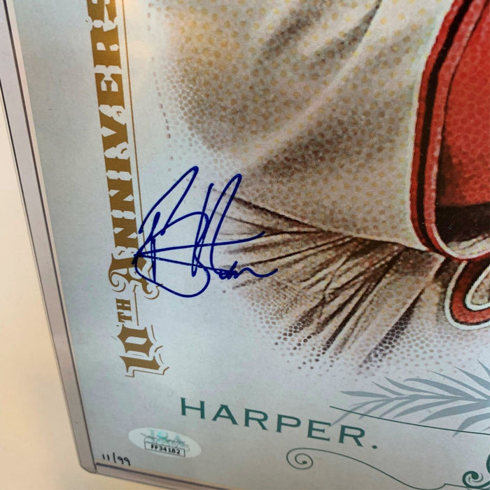 Bryce Harper Rookie Signed Jumbo Topps Allen & Ginter Baseball Card Photo JSA