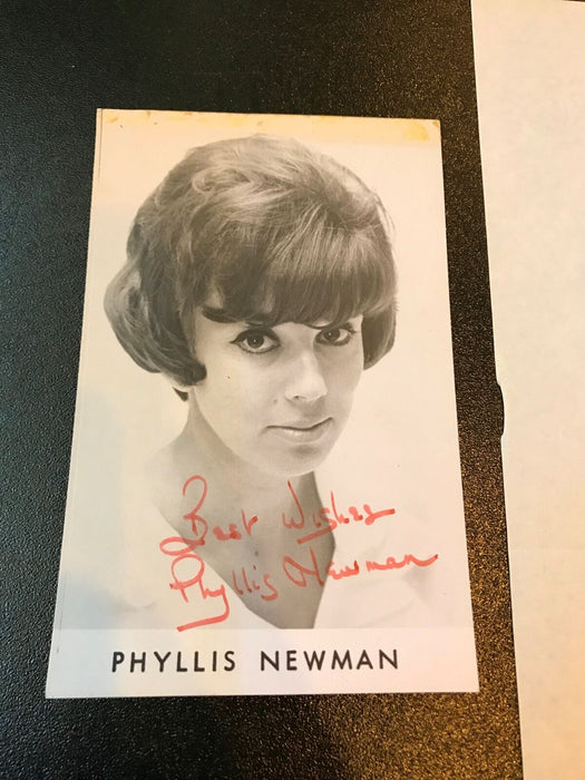 Vintage 1960's Phyllis Newman  Signed Autographed Original Photo With Letter
