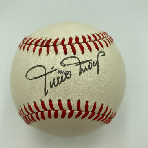 Willie Mays Signed Vintage 1970's National League Feeney Baseball Beckett COA