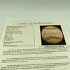 Joe Dimaggio Signed Autographed Official American League Baseball With JSA COA