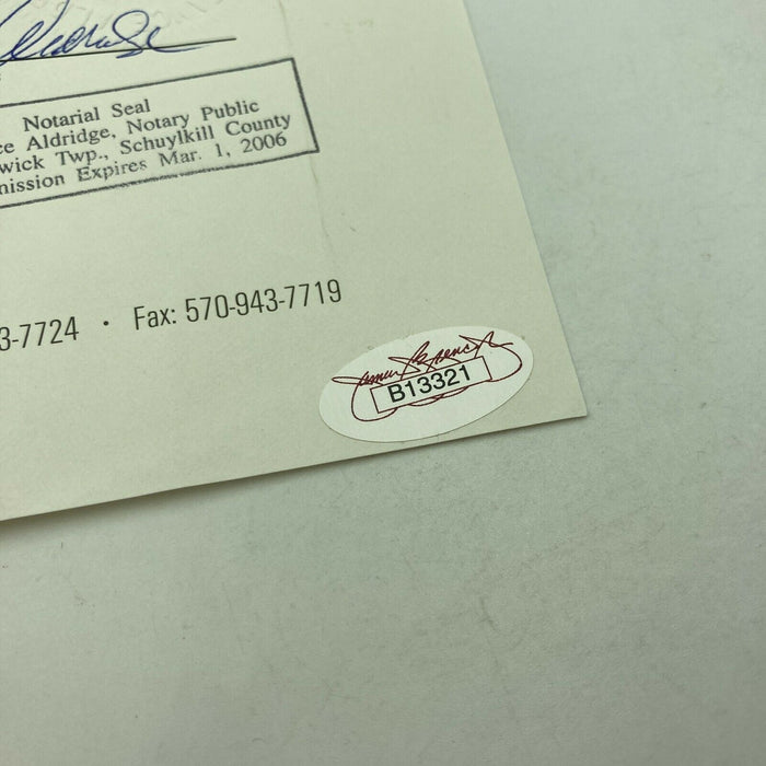 Beautiful Tris Speaker Sweet Spot Single Signed Baseball With JSA COA