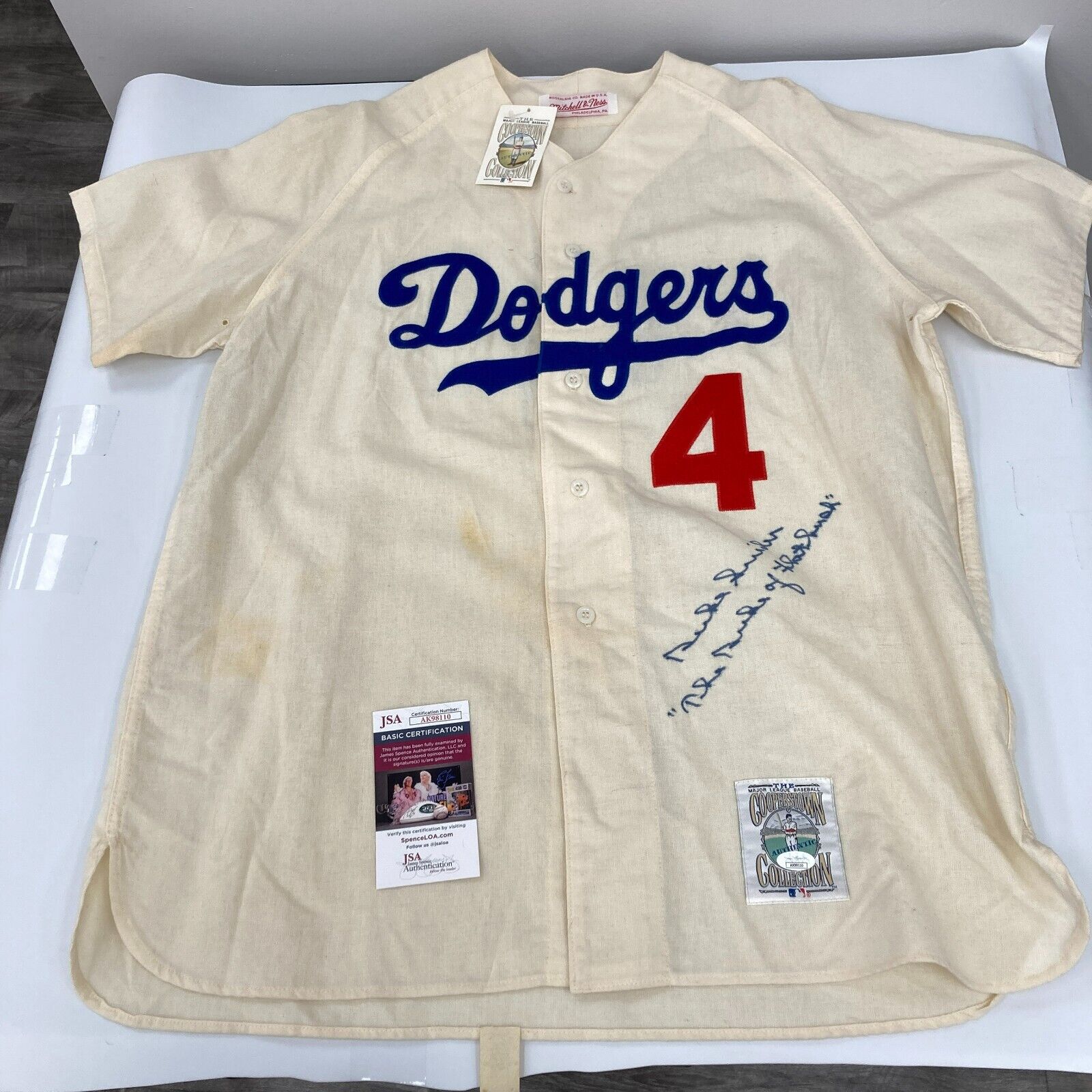 VINTAGE AUTHENTIC BROOKLYN DODGERS MITCHELL NESS DUKE SNIDER