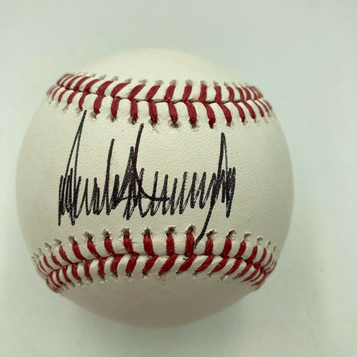 President Donald Trump Full Name Signed Major League Baseball Mint JSA COA